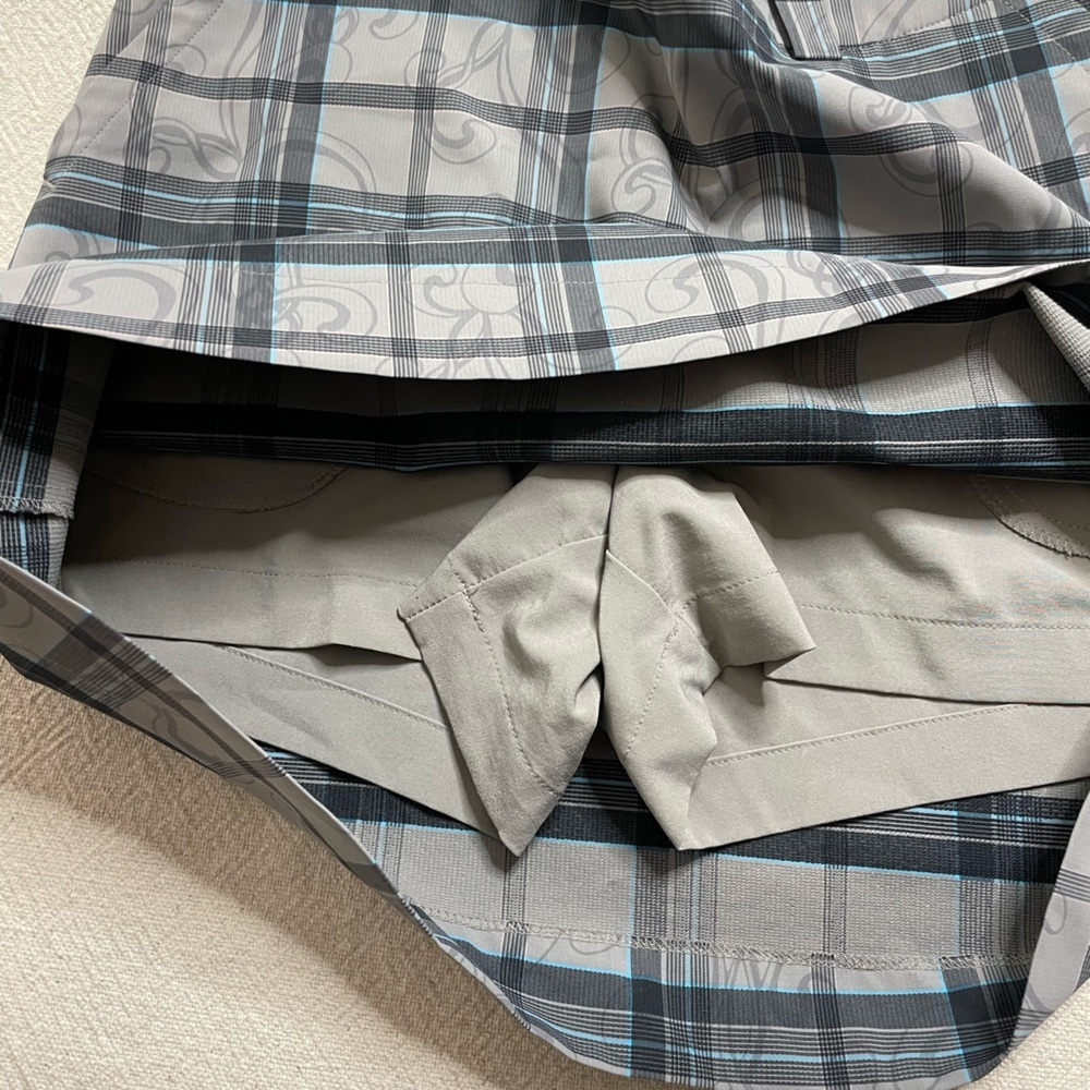 Nike Golf Dri-Fit Grey Blue Plaid Skort Skirt 6 - Picture 5 of 7